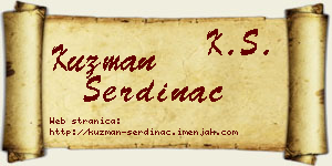 Kuzman Serdinac vizit kartica